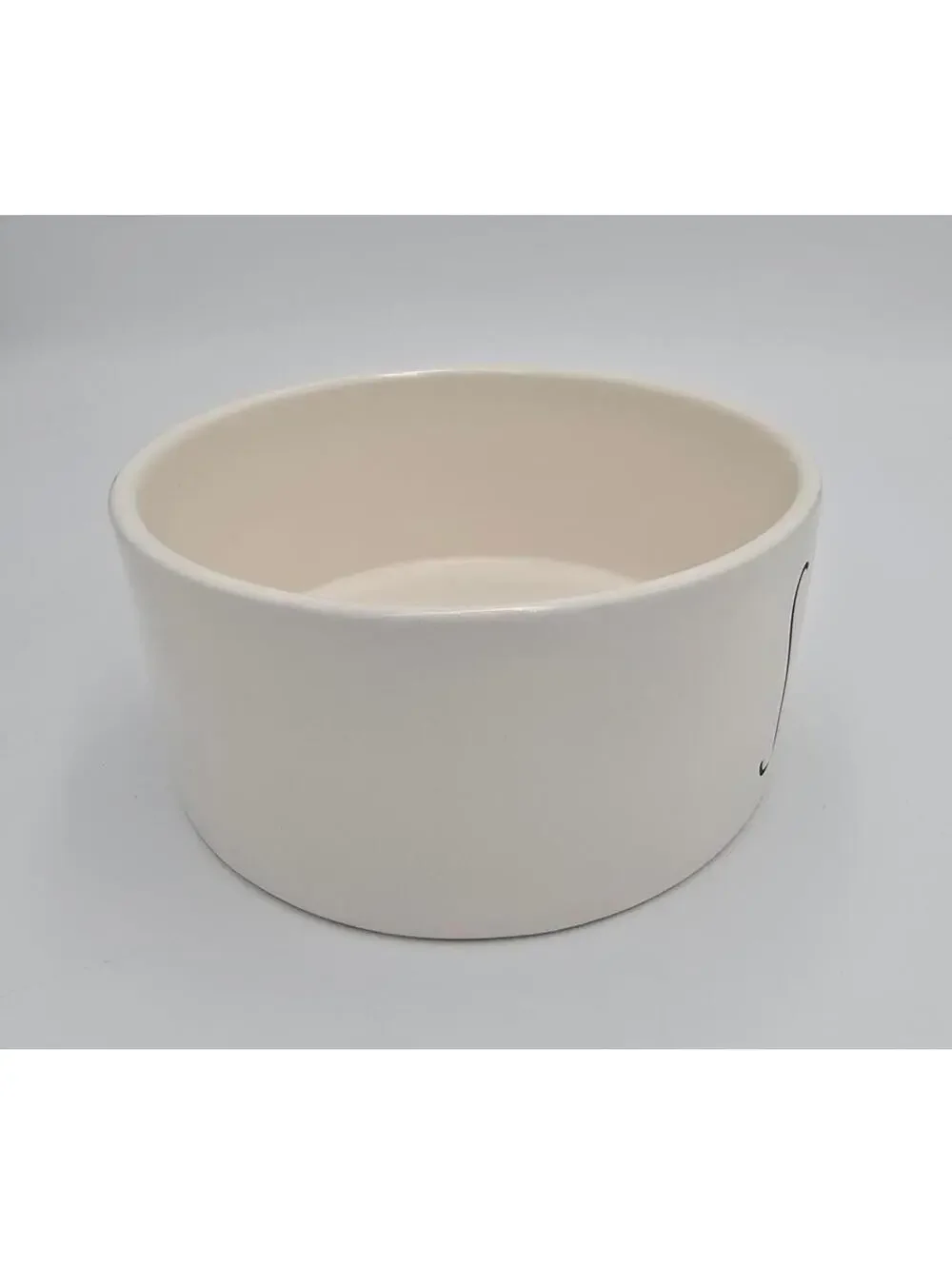 Rae Dunn SLURP Ceramic Dog Bowl White Black Farmhouse 24 oz Magenta